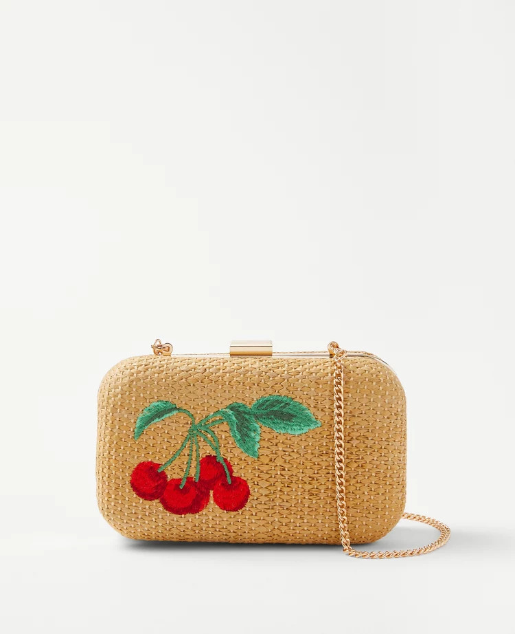 Cherry Hard Shell Clutch | Ann Taylor (US)