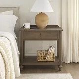 My Texas House Hartwell 1 Drawer Nightstand with USB, Heritage Oak Finish | Walmart (US)