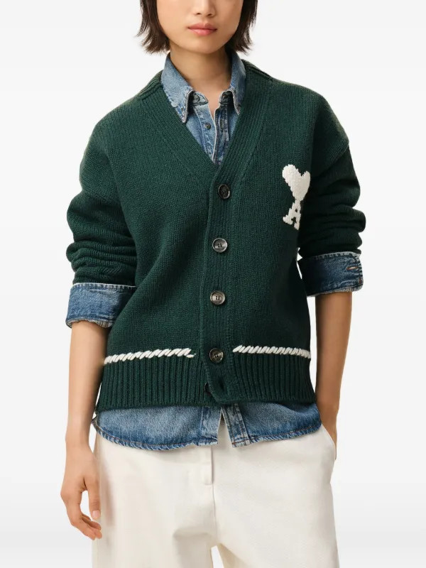 Ami de Coeur embroidered cardigan | Farfetch Global
