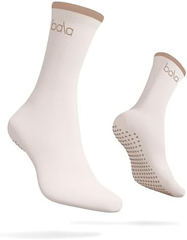 Bala High Sock with Grips - Classic Crew Slip-Free High Socks Designed for Yoga, Pilates, Barre &... | Amazon (US)