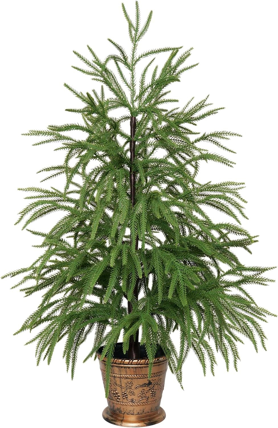 XmasExp 3ft Norfolk Pine Tree Artificial Faux Potted Christmas Tree for Front Porch Indoor Outdoo... | Amazon (US)