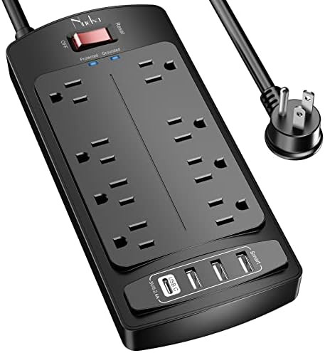Surge Protector Power Strip , Nuetsa Extension Cord with 8 Outlets and 4 USB Ports, 6 Feet Power ... | Amazon (US)