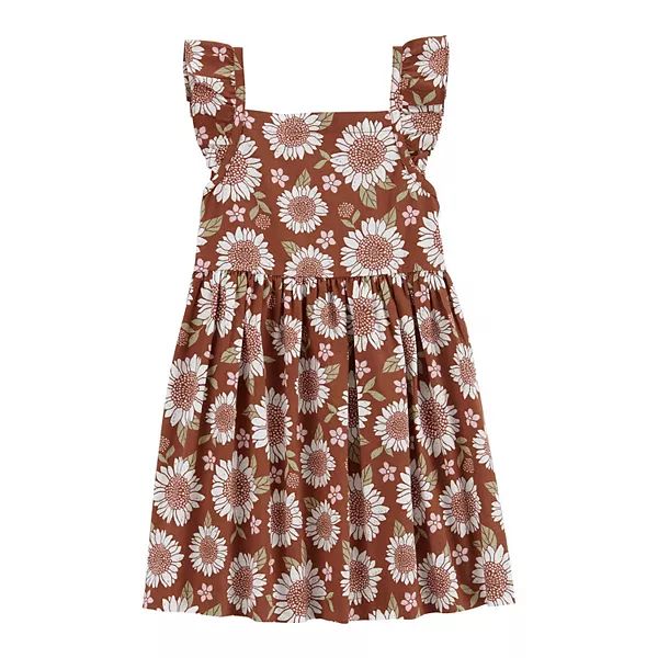 Toddler Girl Carter's Sunflower Linen Dress | Kohl's