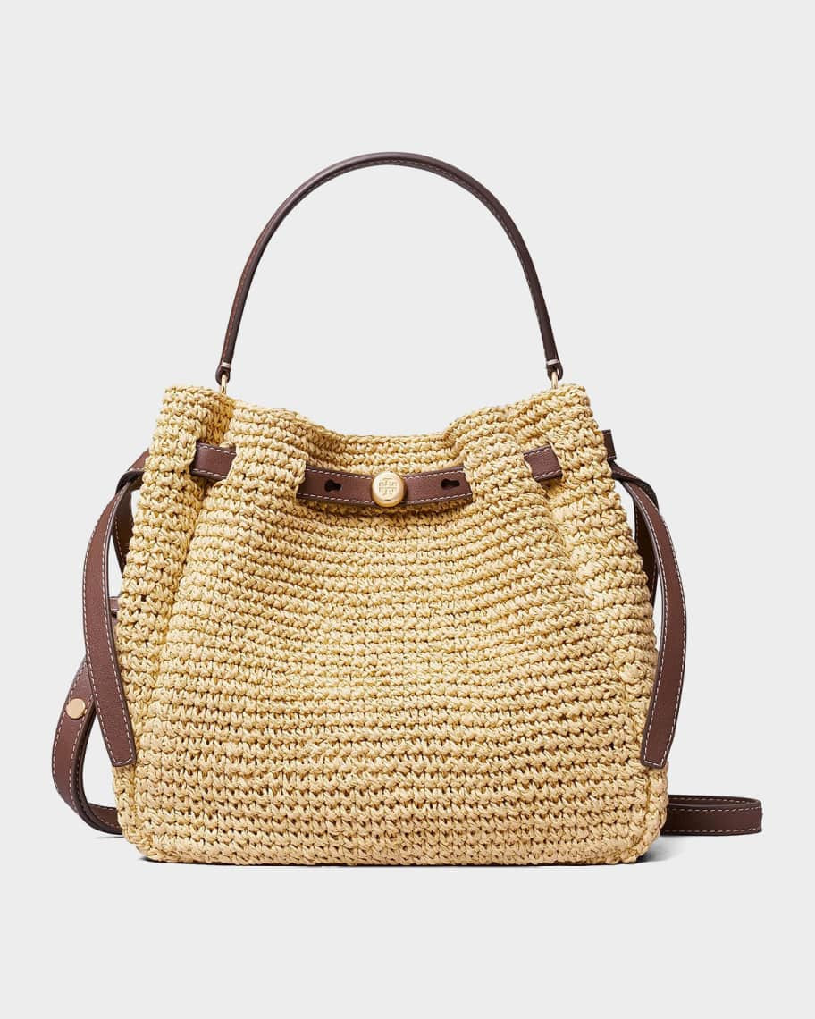 Romy Straw Bucket Bag | Neiman Marcus