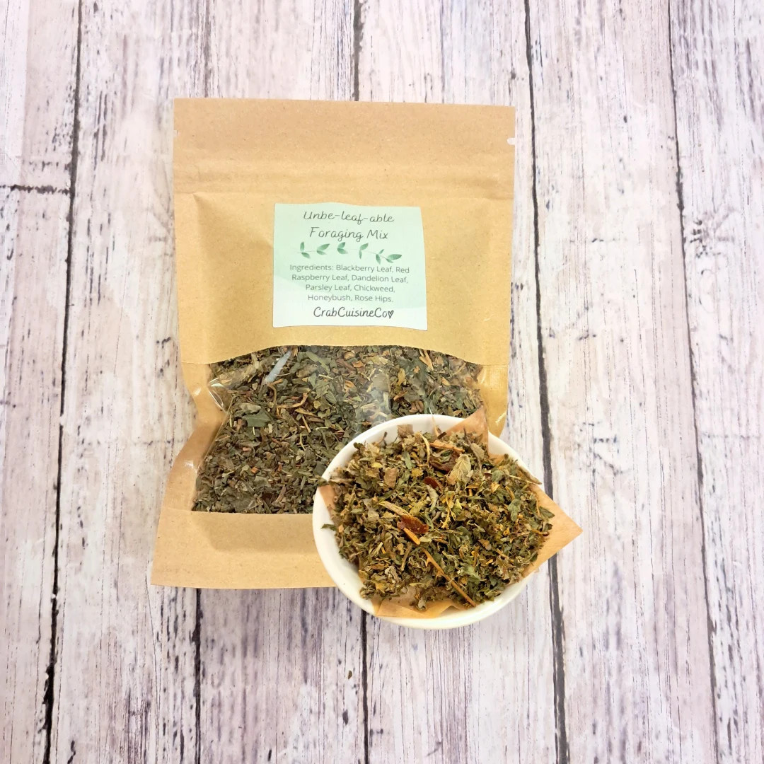 Unbe-leaf-able Foraging Mix - Organic Foraging Mix - Hermit Crab Food - Homemade - Crabcuisineco ... | Etsy (US)