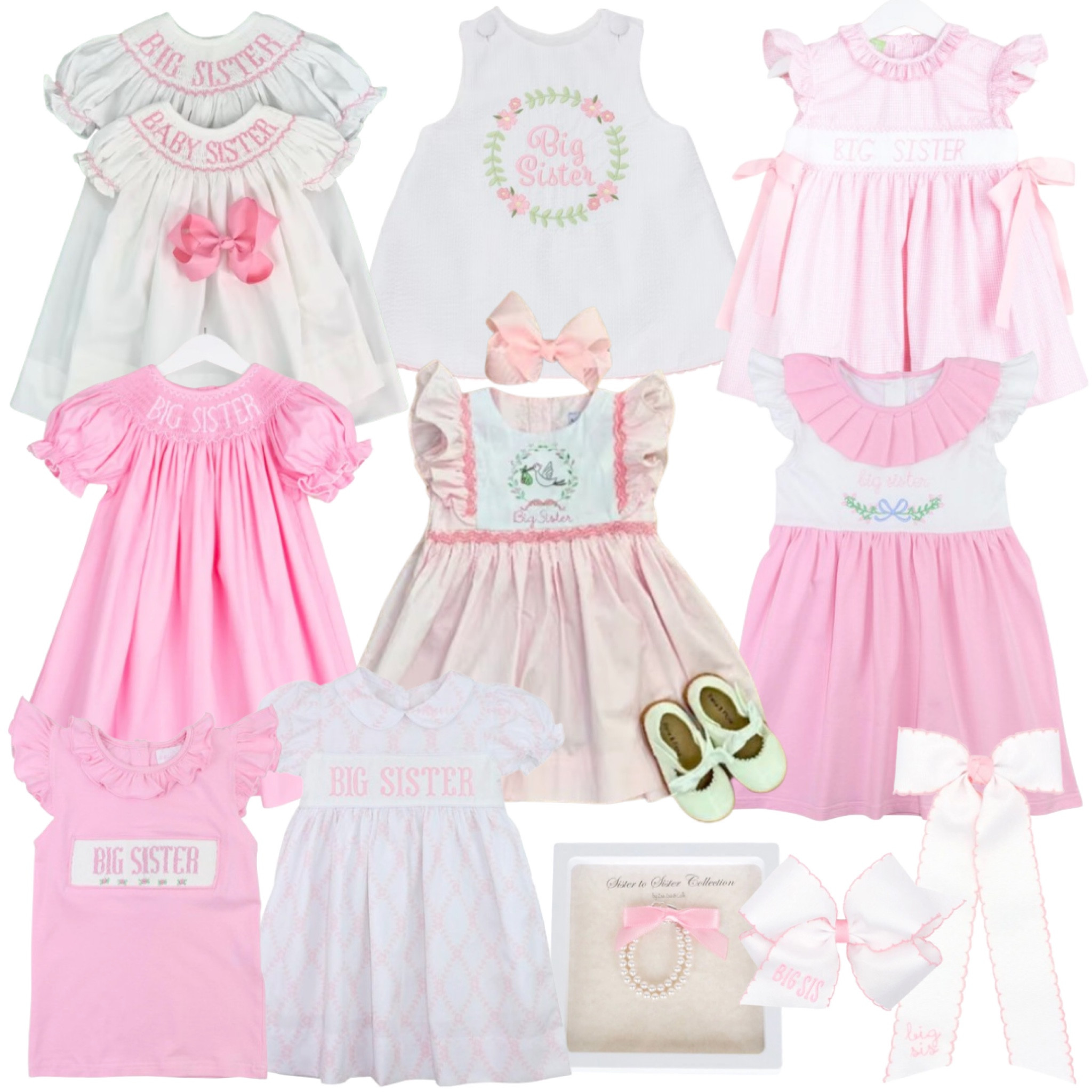 Smocked and embroidered big sister dresses and tops! A timeless look for a big-sister-to-be, whether in family photos or an announcement! I love these to keep as heirloom pieces too! 

#LTKkids #LTKbaby #LTKbump