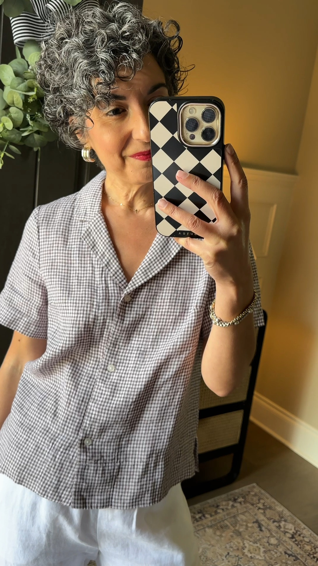 Seriously one of the easiest little shirts for summer. I love how you can easily you can tuck it in or leave it out. Pairs well with pants, shorts, jeans! I wear a small. 
.
#quincepartner #liketkit @Quince

#LTKSeasonal #LTKOver40