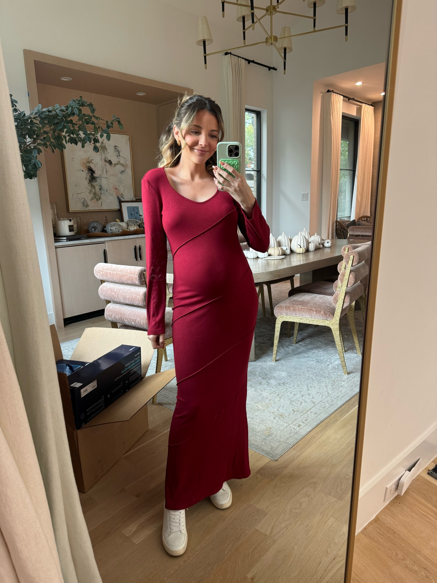 Burgundy maxi dress from Amazon. Not maternity but size up if you have a bump! 🤰So cute for the holidays 🎅🏼

#LTKBump #LTKFindsUnder50 #LTKHoliday