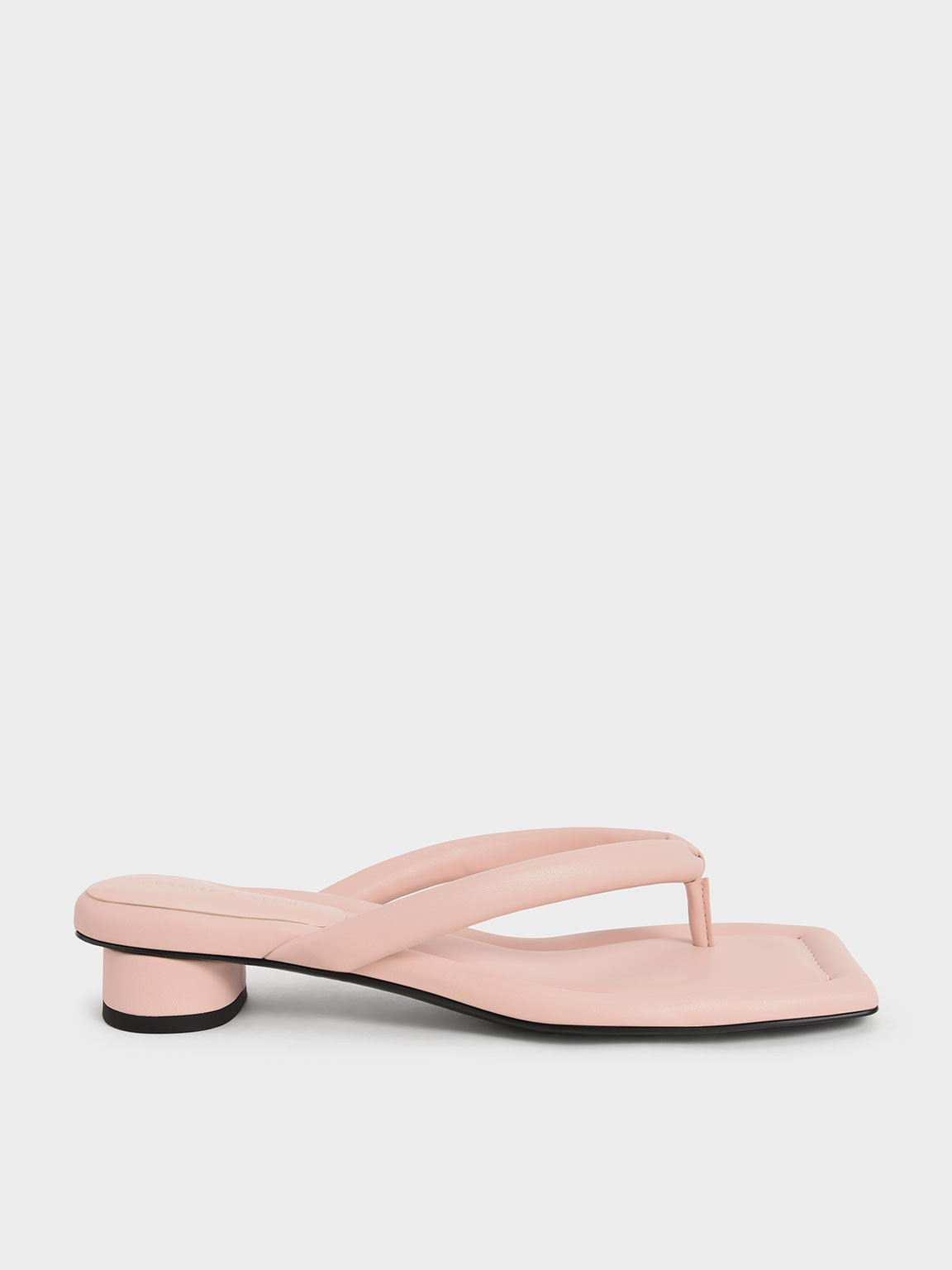 Asymmetric-Toe Puffy Thong Sandals | Charles & Keith US