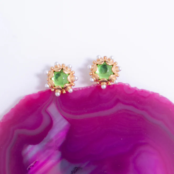 Perla Studs - Palm by Gresham | Support HerStory