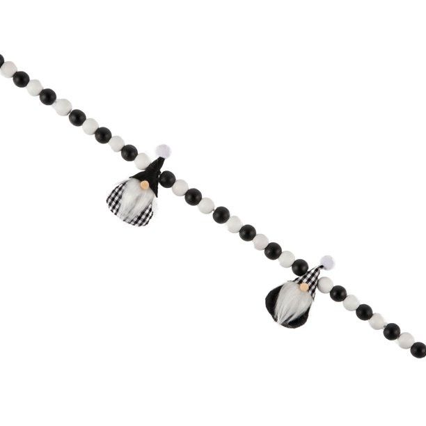 Holiday Time Black and White Gnome Garland, 6' - Walmart.com | Walmart (US)