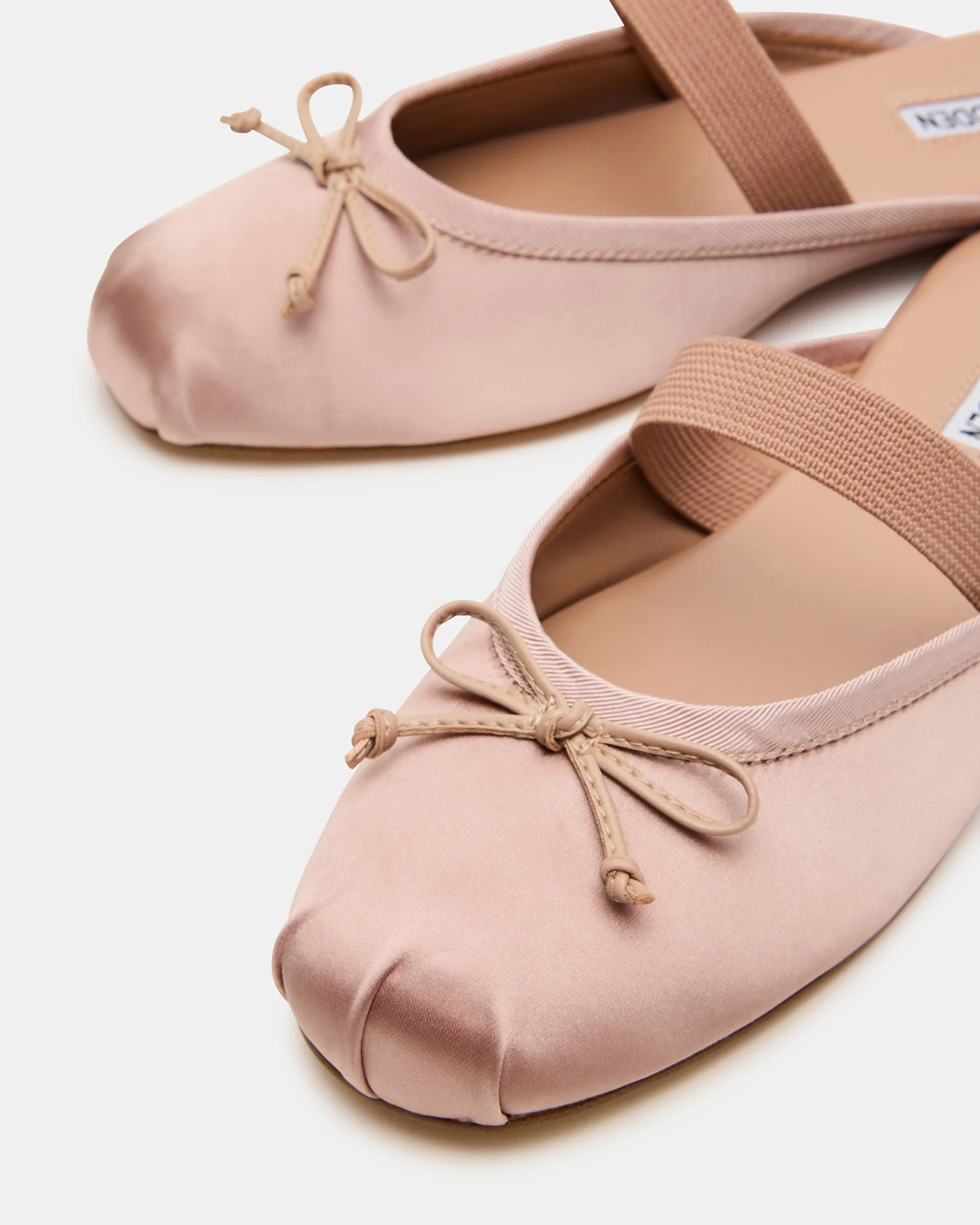 CUTESY Blush Satin Slip-On Ballet Mule Women's Flat | Steve Madden (US)