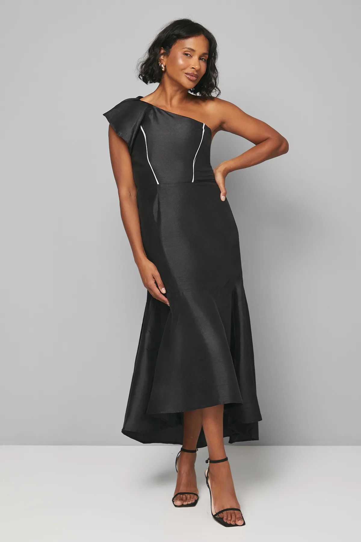 Dresses | One Shoulder Ruffle Tiered Dress | Wallis | Debenhams UK