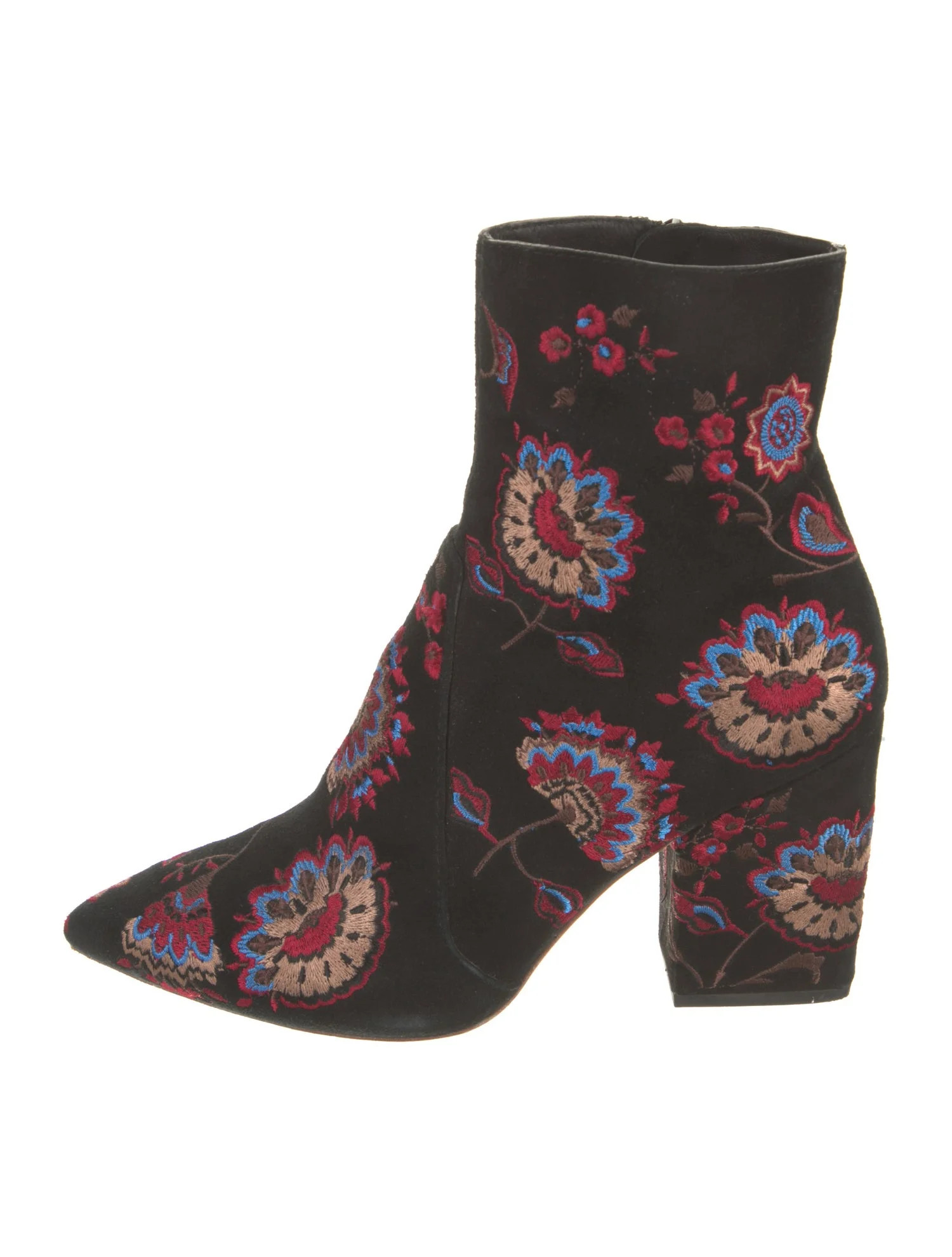 Suede Floral Print Sock Boots | The RealReal