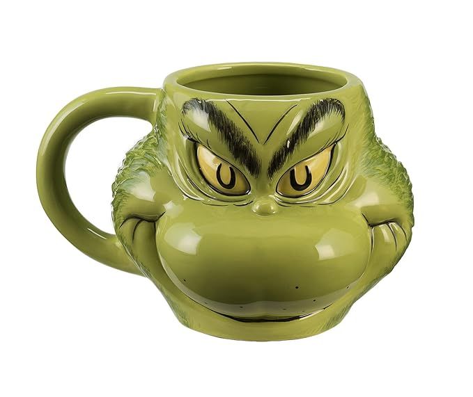 Dr. Seuss Grinch Sculpted Ceramic Mug 17001 | Amazon (US)