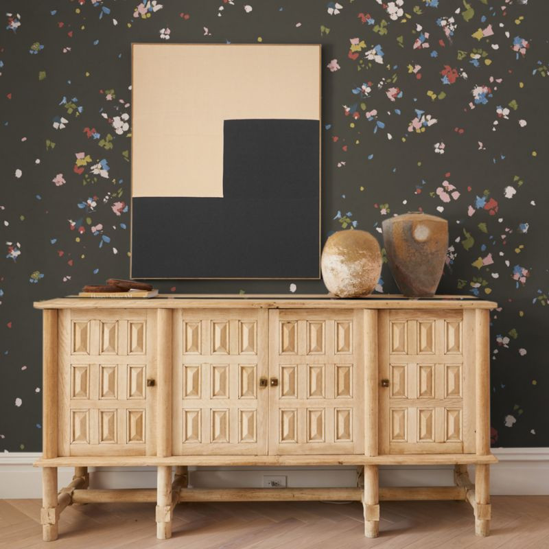 Backdrop Fairfarren Dark Multicolor Wallpaper + Reviews | Crate & Kids | Crate & Barrel
