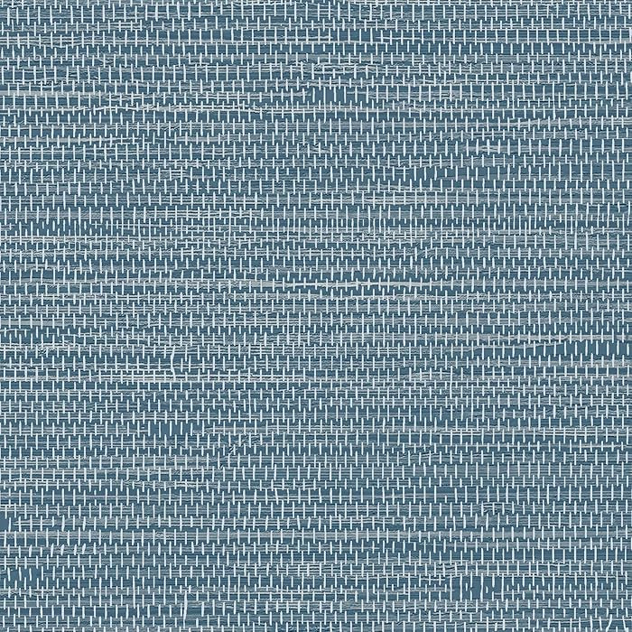 JiffDiff Grasscloth Wallpaper Peel and Stick Blue Grassweave Stick on Wallpaper Textured Self Adh... | Amazon (US)