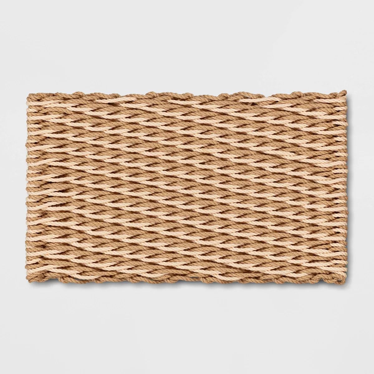 1'6" x 2'6" Basket Weave Poly Rope Outdoor Door Mat Neutral - Threshold™ designed with Studio M... | Target