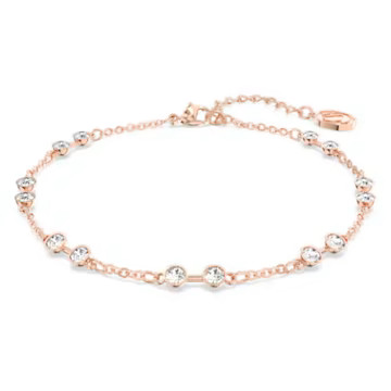 Swarovski Remix Collection strand, Round cut, White, Rose gold-tone plated by SWAROVSKI | SWAROVSKI