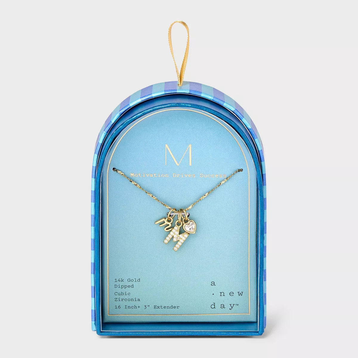 14K Gold Dipped Charm Initial "A" Pendant Necklace - A New Day™ Gold | Target