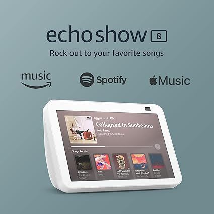 Echo Show 8 (2nd Gen, 2021 release) | HD smart display with Alexa and 13 MP camera | Glacier Whit... | Amazon (US)