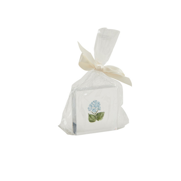 Mud Pie Blue Flower Acrylic Block | Mud Pie