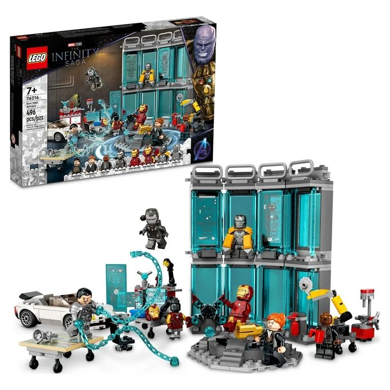 LEGO Marvel Iron Man Armory Toy Building Set 76216, Avengers Gift for 7 Plus Year Old Kids, Boys ... | Walmart (US)