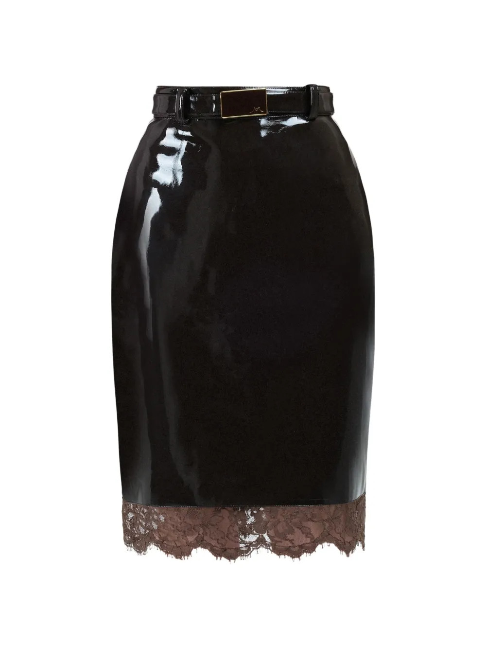 lace vinyl midi skirt | Farfetch Global