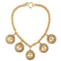 1980s Vintage Chanel Medallion Logo Necklace | Susan Caplan