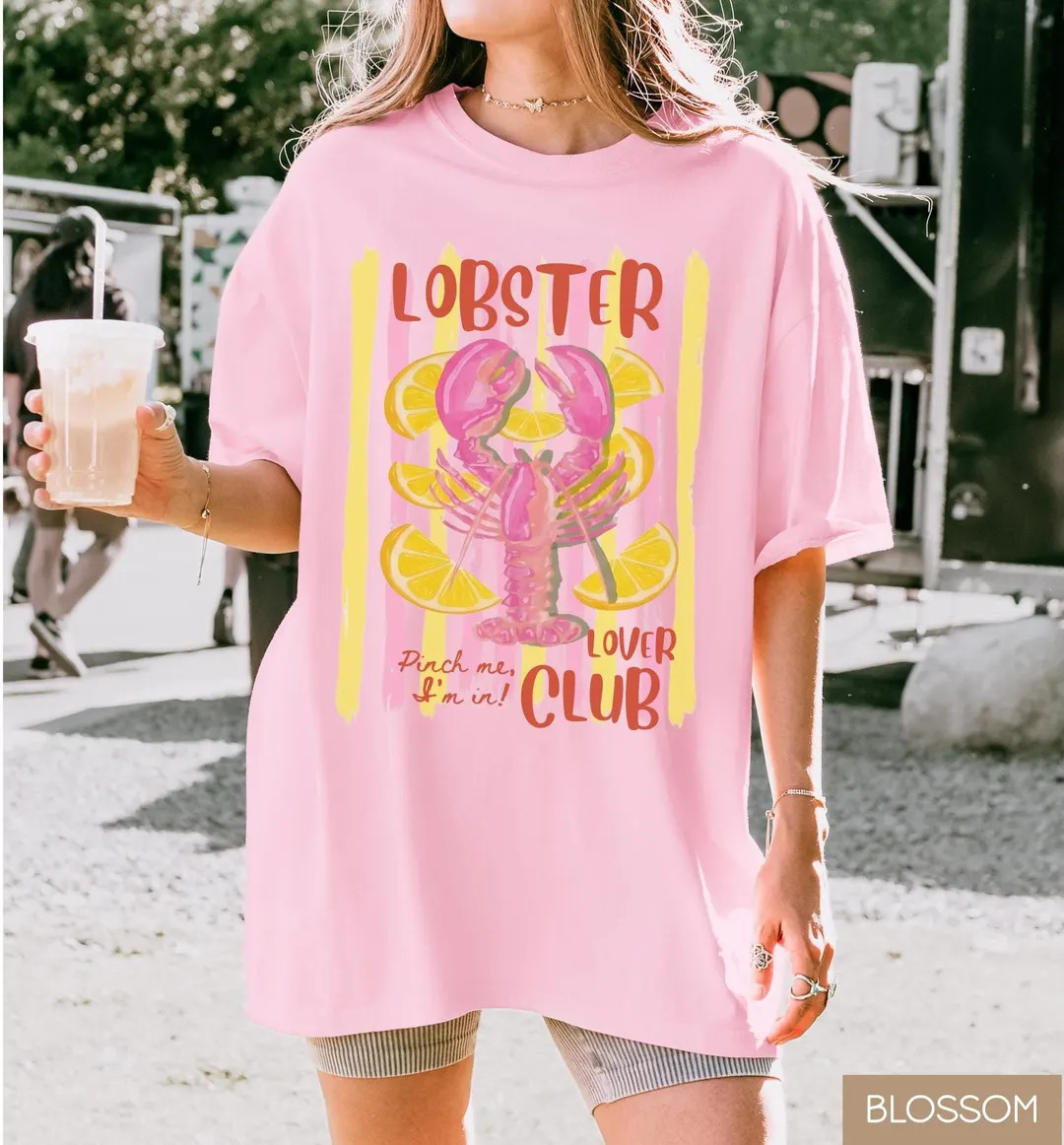 Comfort Colors Lobster Lover Club Shirt: Coastal Summer Tee, Pink Lobster Graphic Tshirt, Funny S... | Etsy (US)