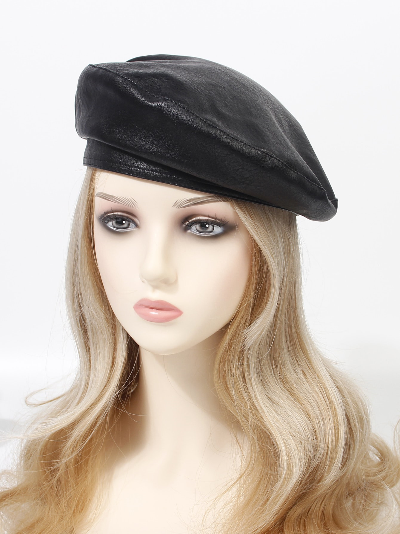 1pc Women's Pu Material Simple & Elegant Style Flat Top Beret Hat For Daily Wear | SHEIN