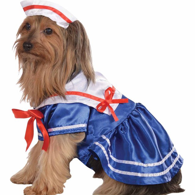 Rubies Costume Co Sailor Girl Navy Naval Dog Pet Costumes Size Medium 15" | Walmart (US)