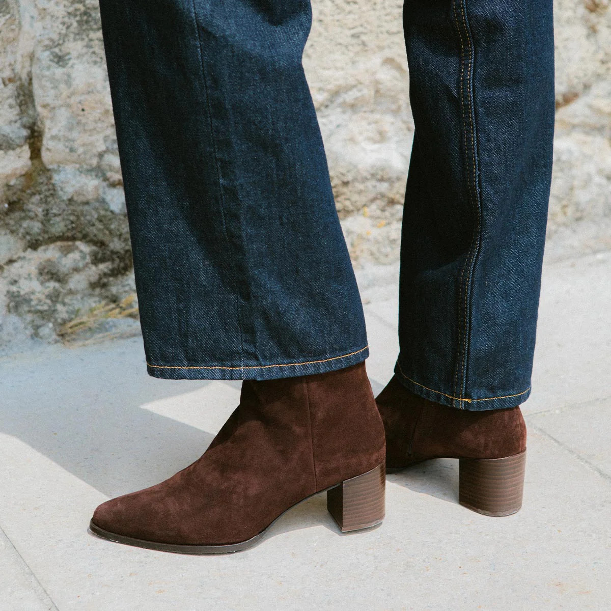Brown Suede Ankle Boots With Pointed Toe | The Downtown Boot | Margaux