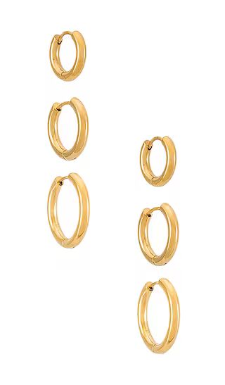 Triples Hoop Set of 3 in Gold | Revolve Clothing (Global)