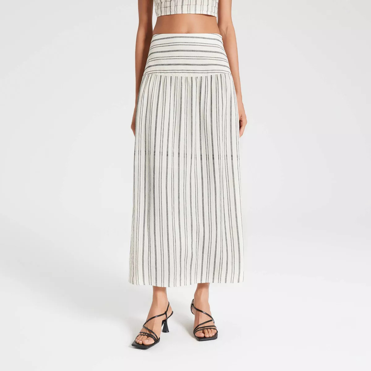 Women's Pleated Curved Yoke Maxi A-Line Skirt - A New Day™ | Target