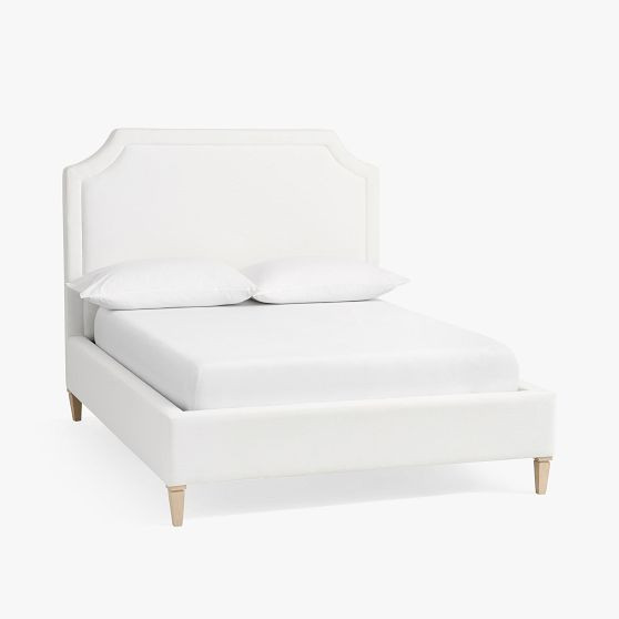 Auburn Upholstered Piped Classic Bed | Pottery Barn Teen