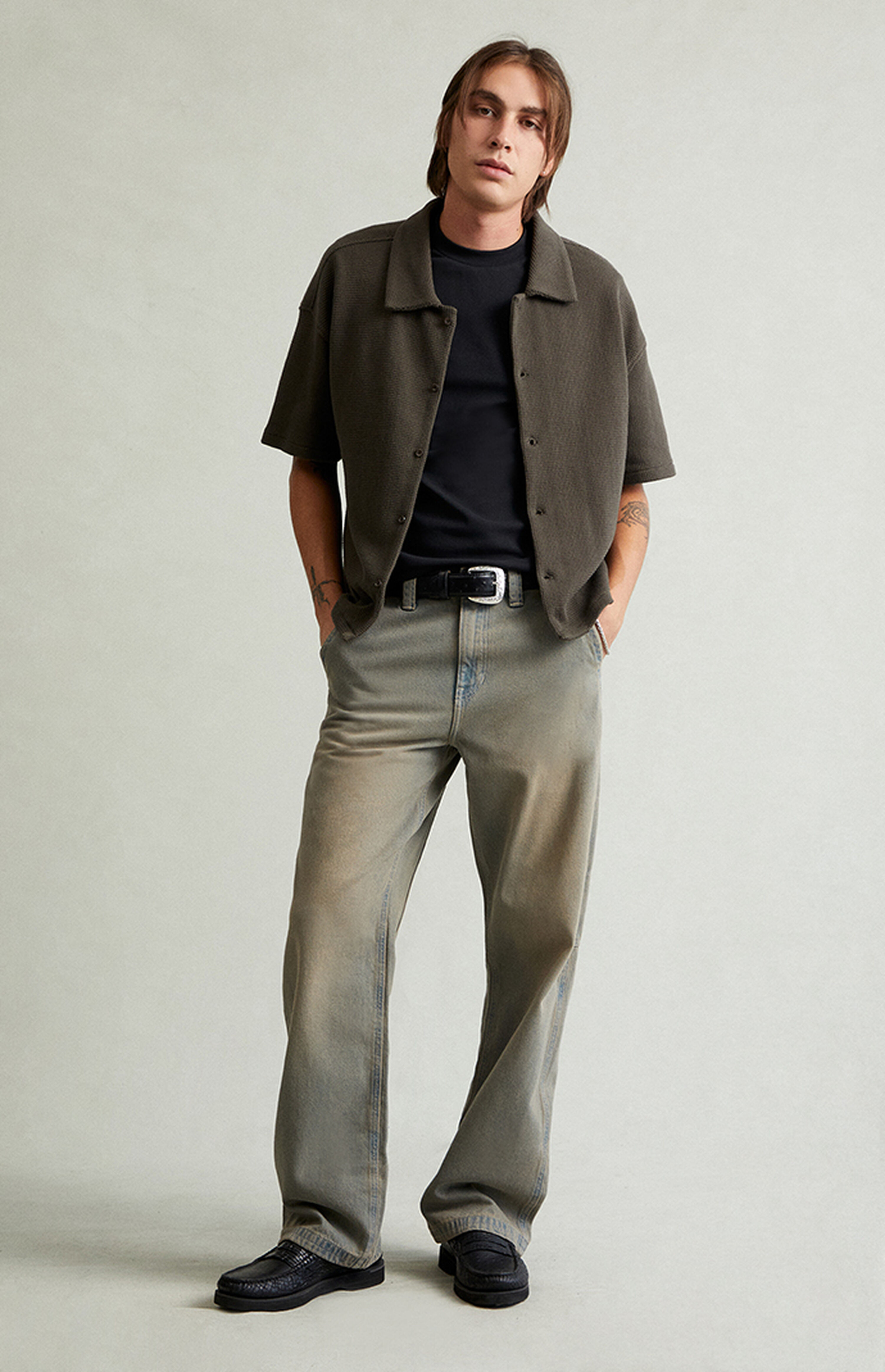 Pacsun Dylan Baggy Jeans Paneled Medium Blue Tint | PacSun