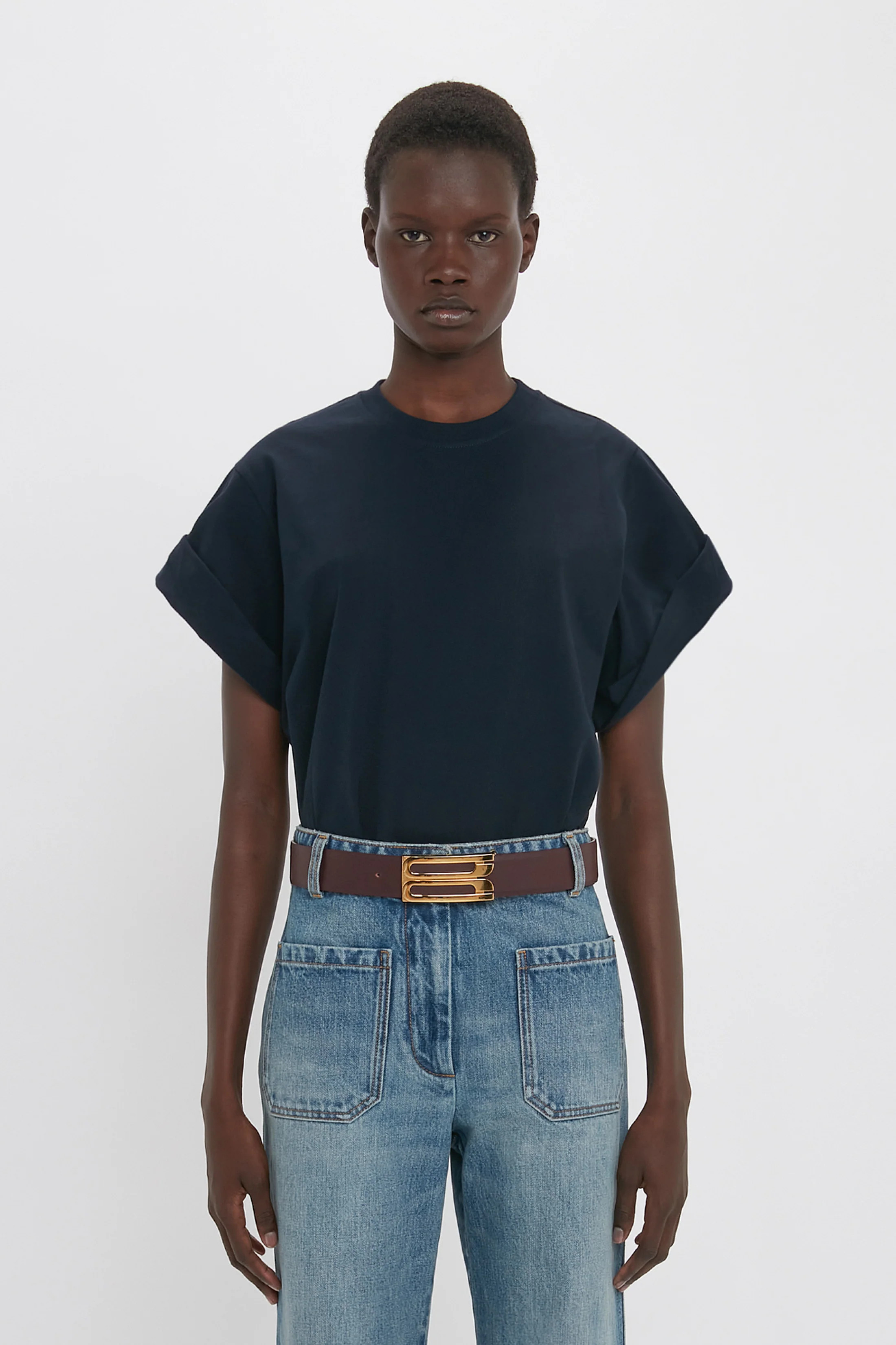 Tilly T-Shirt In Navy | Victoria Beckham UK