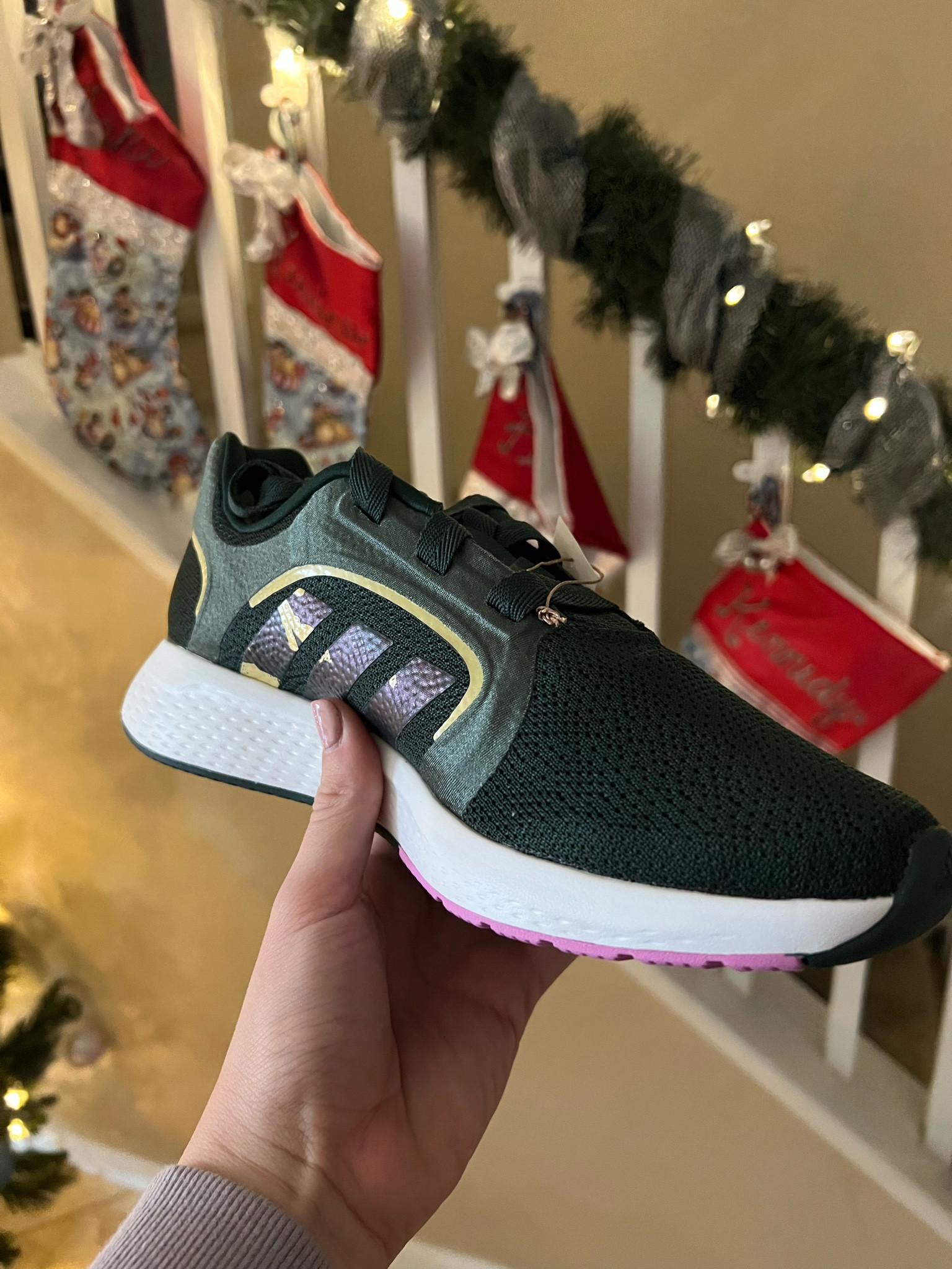 My adidas sneakers are on sale! I love these for working out at the gym and running errands! Army green with a splash of pink! 

#LTKfit #LTKSeasonal #LTKGiftGuide