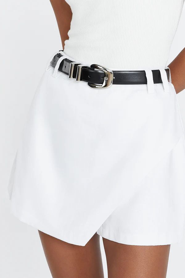 ASTER WHITE LINEN SKORT | DISSH