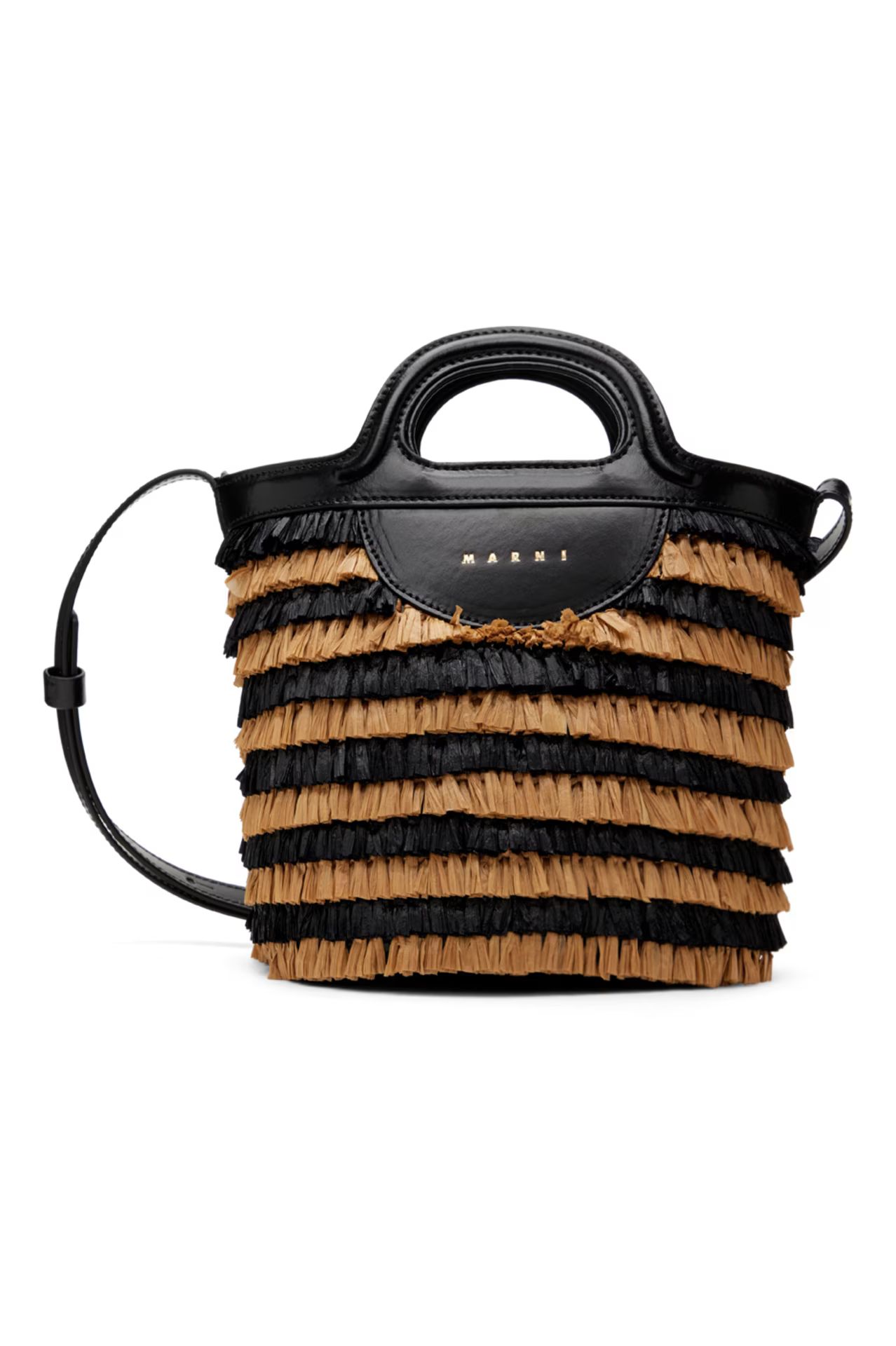Black & Tan Mini Tropicalia Bucket Bag | SSENSE