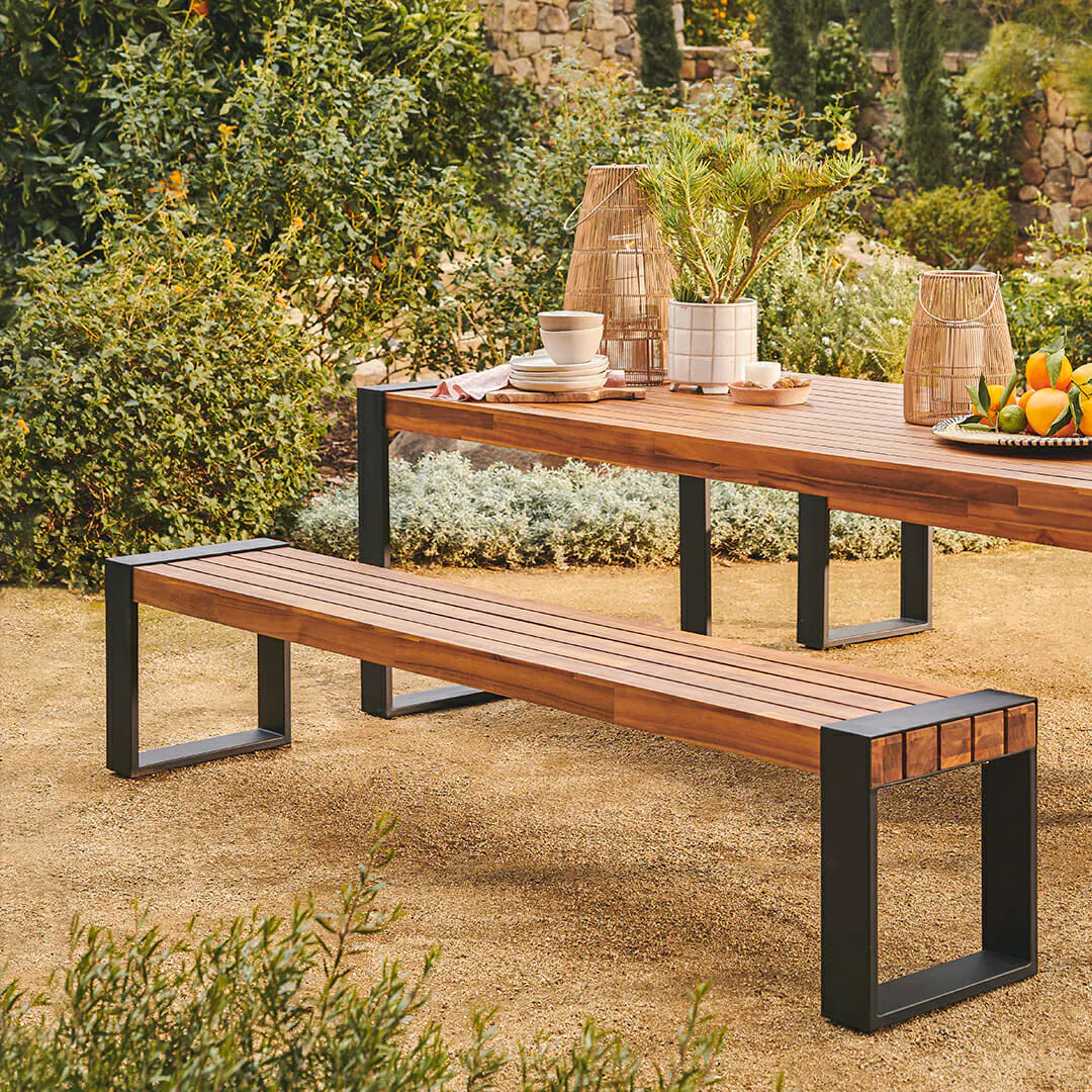 Lubek 84.5" Outdoor Bench - Tuscan Brown | Article