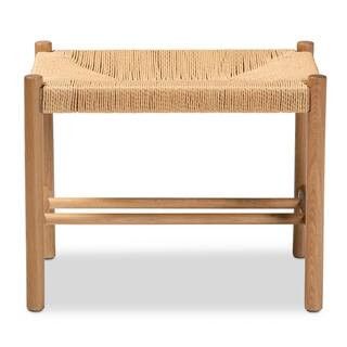 Saura Brown Bench (17.7 in. H x 21.7 in. W x 13.8 in. D) | The Home Depot