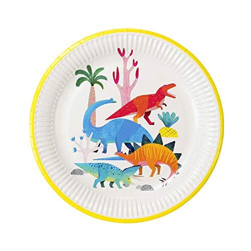 Talking Tables Dinosaur Paper Plate 23Cm 8Pk, Mixed colors | Amazon (US)