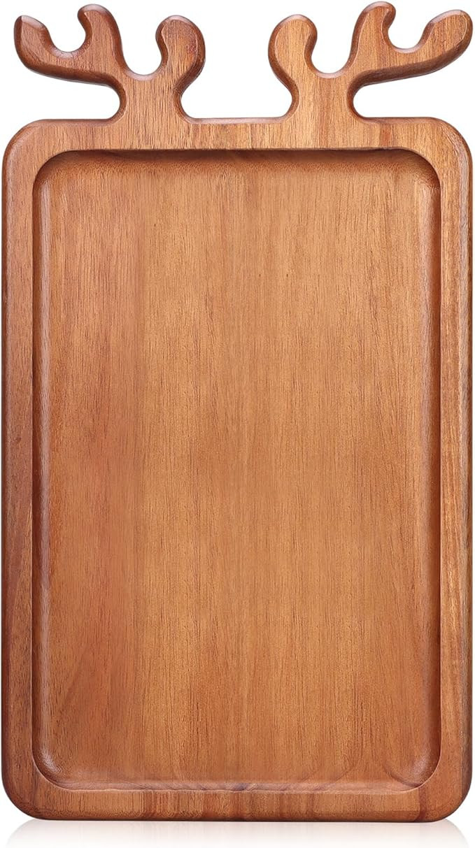 Renawe Decor Christmas Appetizer Platter for Xmas Charcuterie Board Wood Tray Kitchen Xmas Decora... | Amazon (US)
