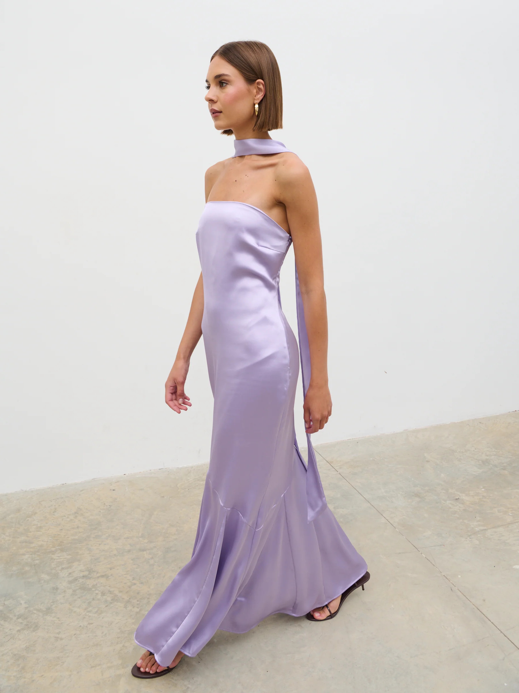Jai Bandeau Neck Tie Maxi Dress | Pretty Lavish (UK)