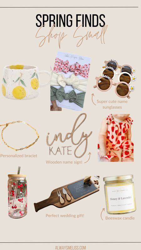 Etsy has so many super cute spring items that I wanted to round up for y’all! Love the coffee mug and cherry tumbler. The wood sign has been a favorite!! 

Etsy 
Baby Girl
Coffee Mugs

#LTKFamily #LTKHome #LTKBaby