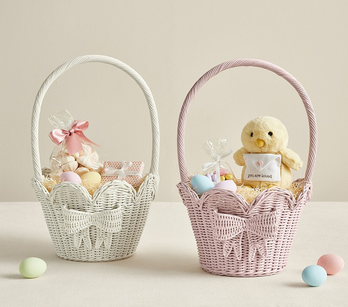 Rattan Scallop Easter Basket | Pottery Barn Kids