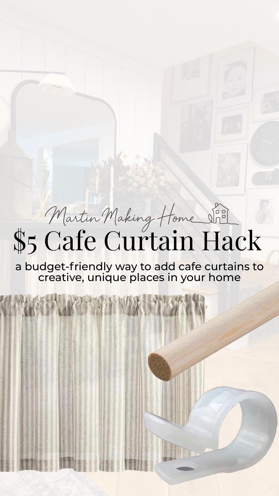 Want to cover up a creative space in your home and not sure how? Try this cafe curtains hack for less than &5.

#LTKHome #LTKdayinmylife