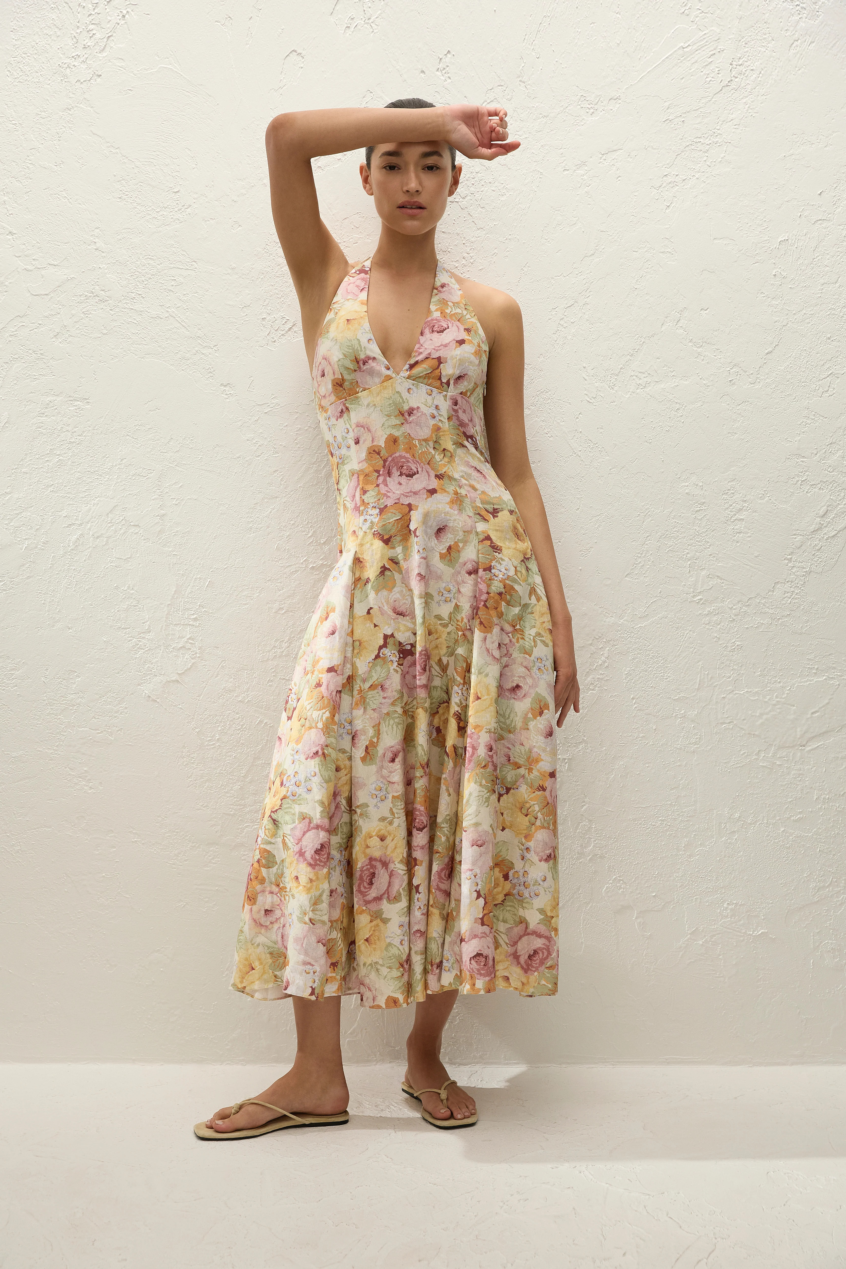 Murano Midi Dress Giardino, S / GIARDINO | Faithfull (AU)